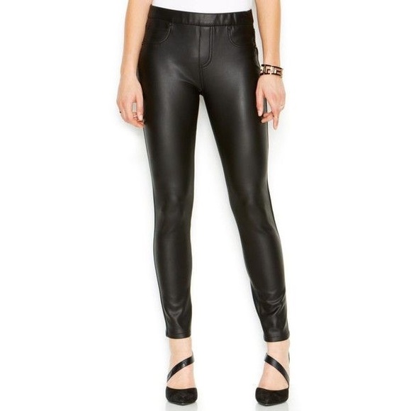 Bar Iii Black Faux Leather Pants | Poshmark
